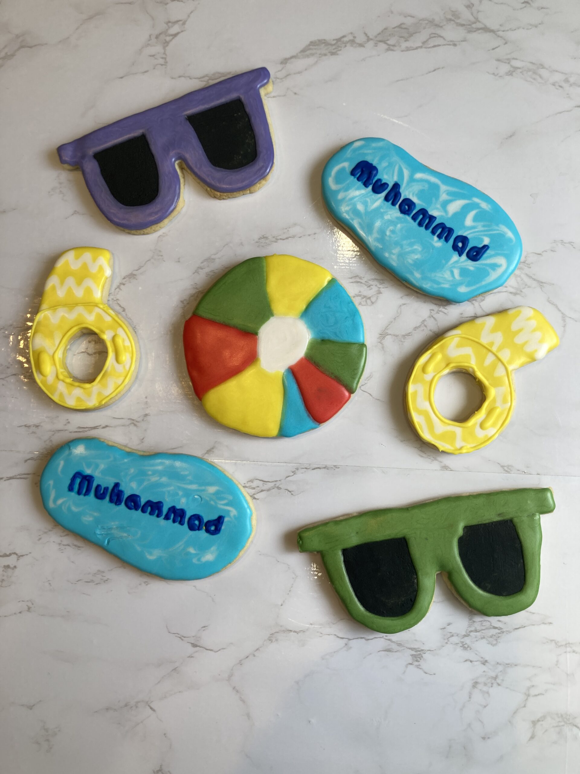Birthday decorated sugar cookies by 2 Cute 2 Eat Cookies